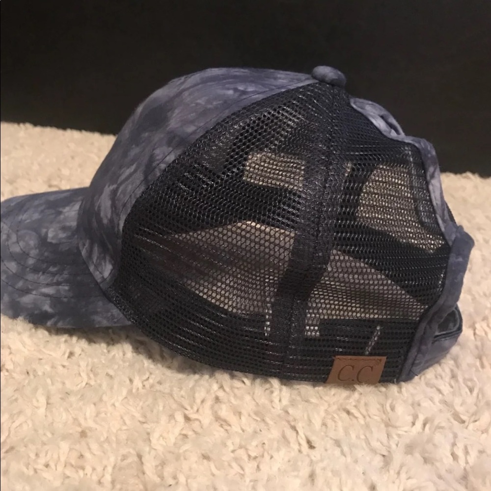 Comfort colours women’s ponytail hat navy blue